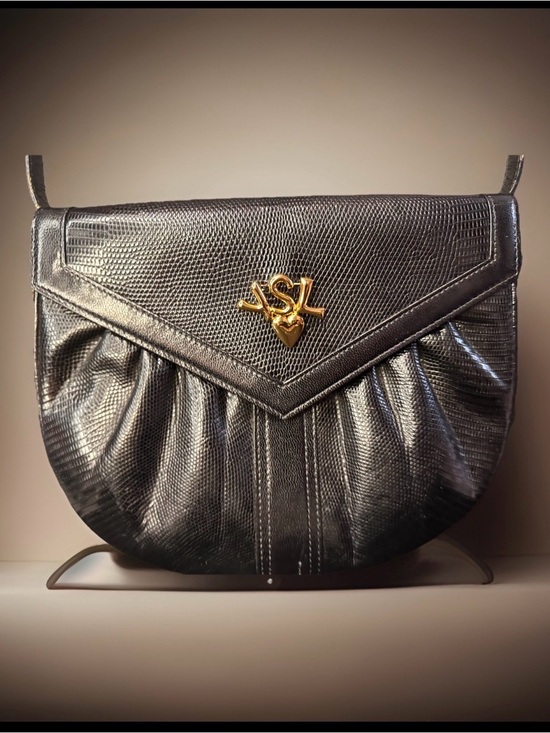Handbags - Yves Saint Laurent Black Leather Crossbody Bag womens Vintage